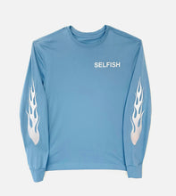 Load image into Gallery viewer, SELFISH FLAME LONG SLEEVE - SELFISH SOCIETY BLUE
